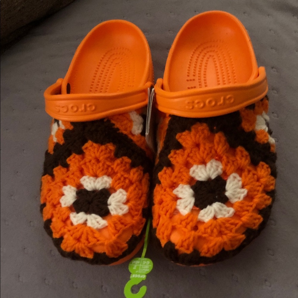 Crocs Orange ( Crochet Clog w/ Cleveland Brown’s colors)
